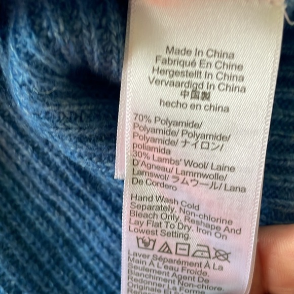 J. Crew Lambswool Fair Isle Mock Turtleneck Pullover Sweater Size XSmall New - Picture 9 of 13